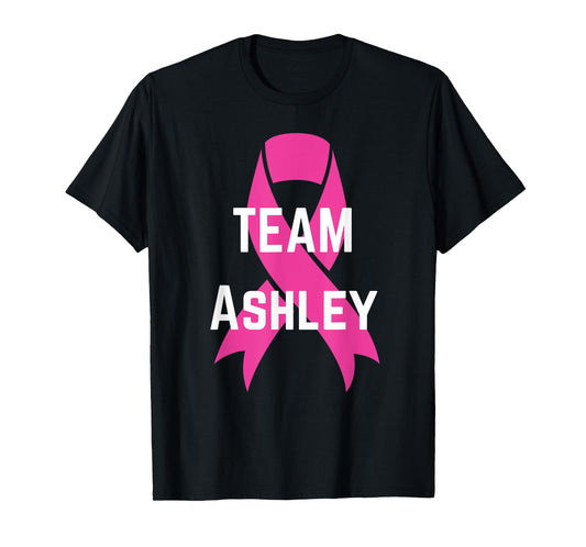 Personalized Team Ashley I wear Pink Breast Cancer shirt T-Shirt