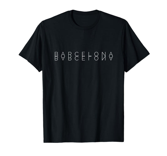 Barcelona Reflections - Catalonia Word Art Souvenir T-Shirt