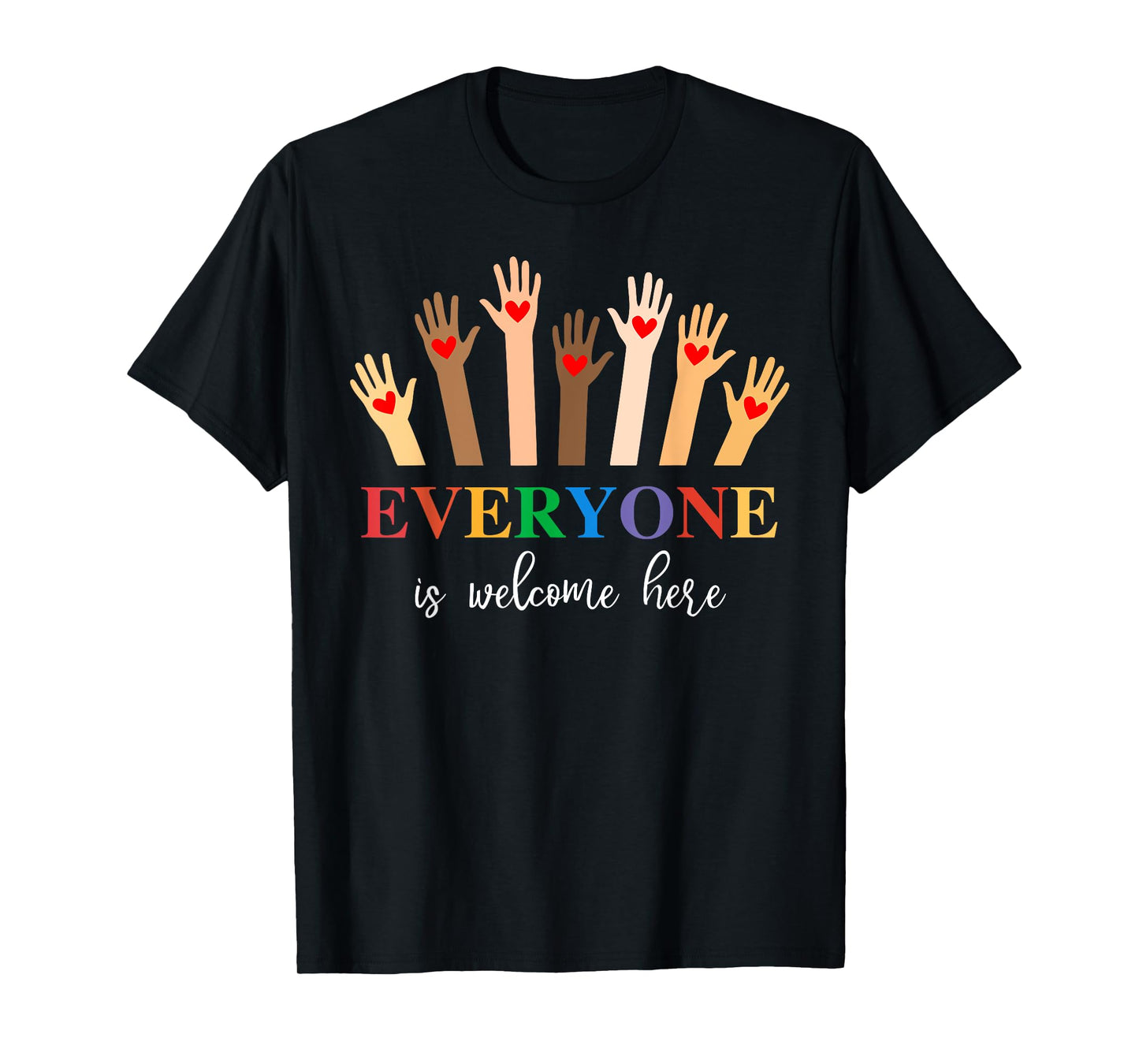 Idaho Teacher Everyone Is Welcome Here Inclusion & Equality T-Shirt
