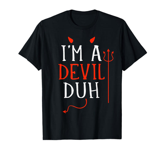 Funny lazy easy Im a devil costume for DIY halloween party T-Shirt