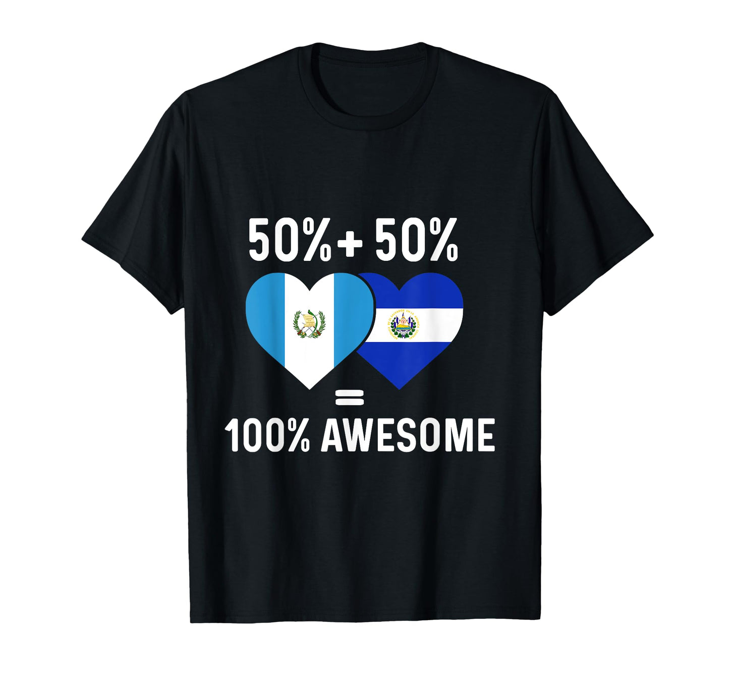 Half Salvadorian Half Guatemalan Flag El Salvador Guatemala T-Shirt