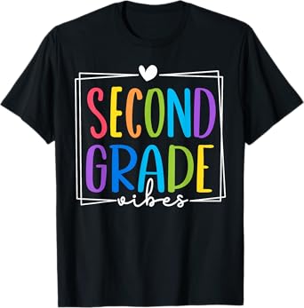 2nd Grade Vibes Back To School Hello 2nd Grade Teacher Kids T-Shirt