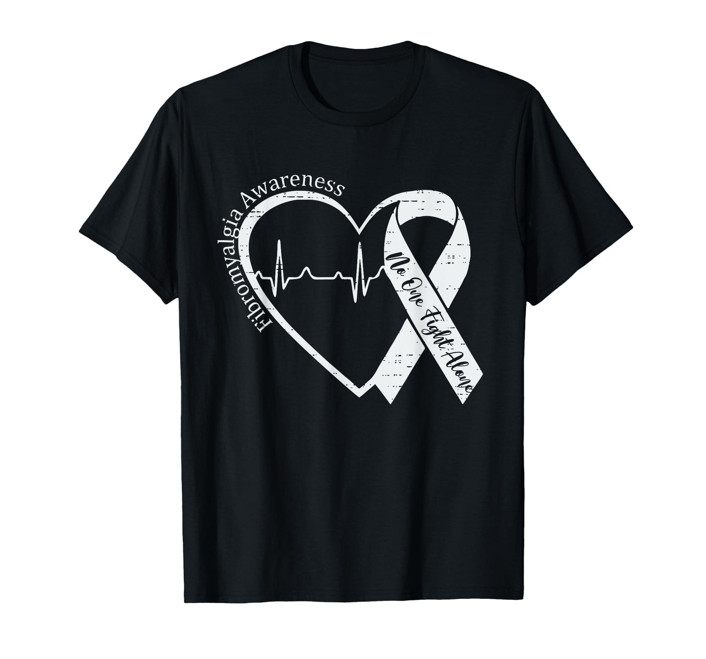 Fibromyalgia Awareness Heart Fibro Warrior Support Family T-Shirt