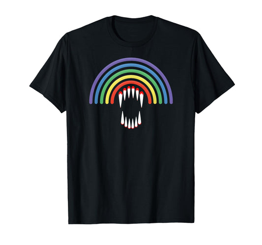 Cute LGBTQ vampire LGBT Halloween Ghost Rainbow Gay Pride T-Shirt
