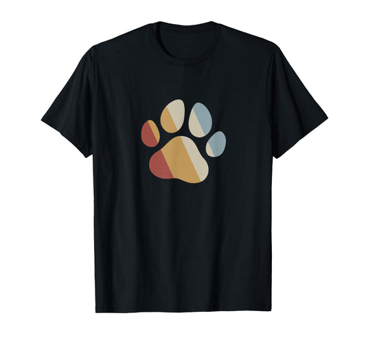 Dog Paw Retro Style Vintage T-Shirt