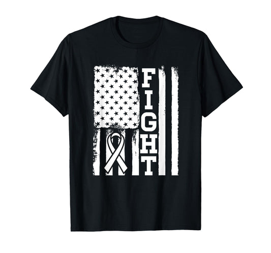 Fight Flag - Lung Cancer Shirt Gift For Lung Cancer Fighter T-Shirt