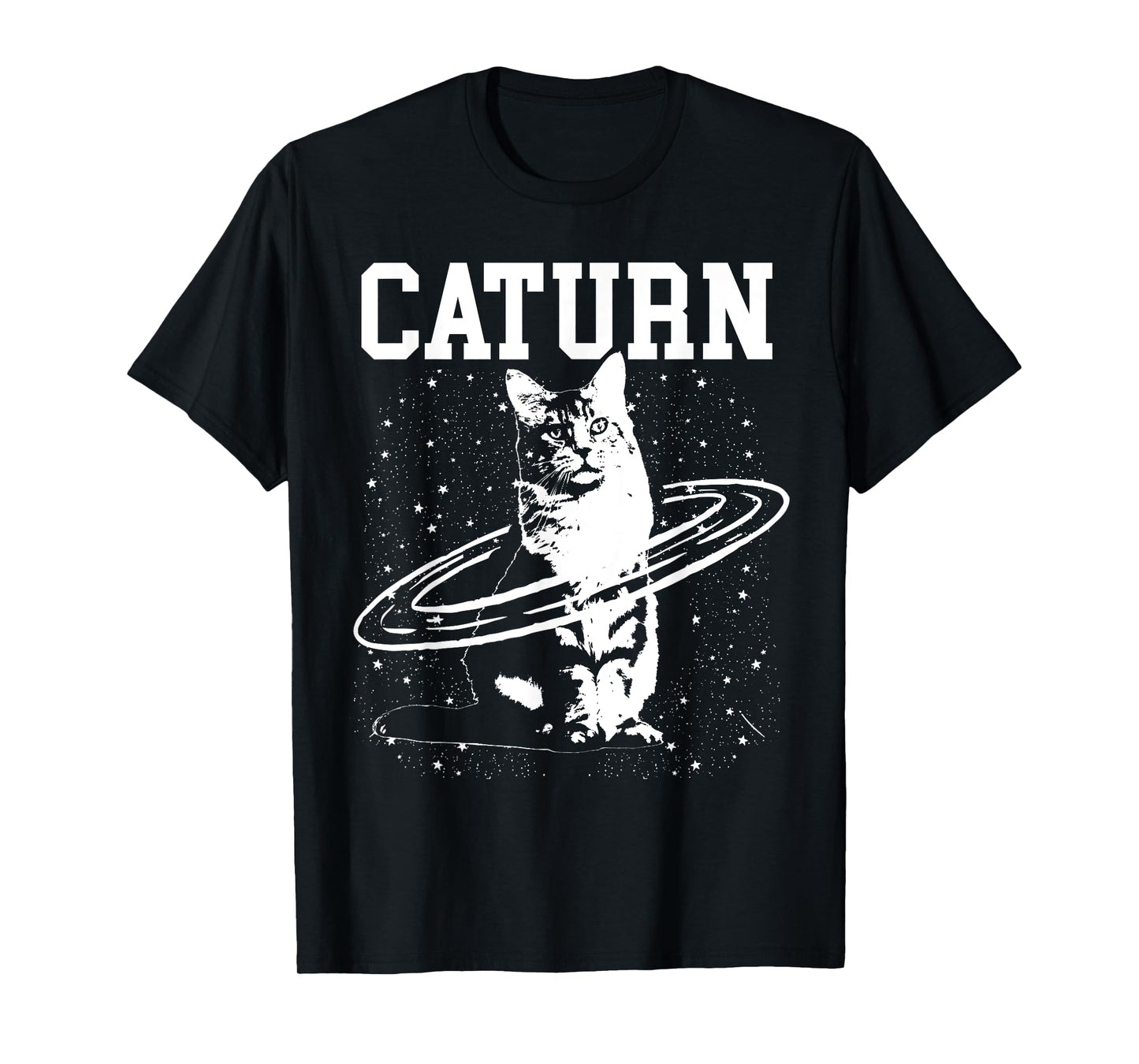 Caturn Saturn Space Cat T-Shirt