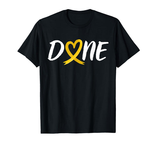 Done Last Day Of Radiation Chemo Sarcoma Bone Cancer Heart T-Shirt