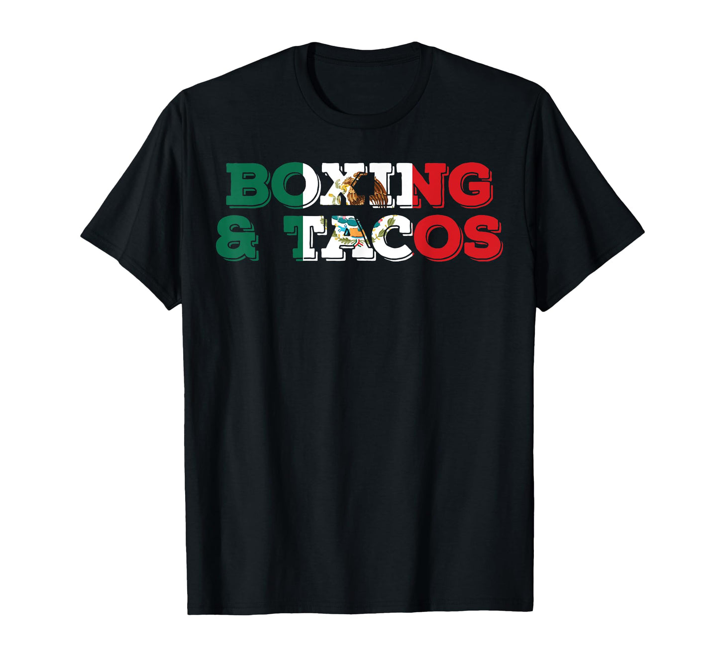 Saying Boxing and Tacos Mexican Sports Husband Hobby Box Pun T-Shirt
