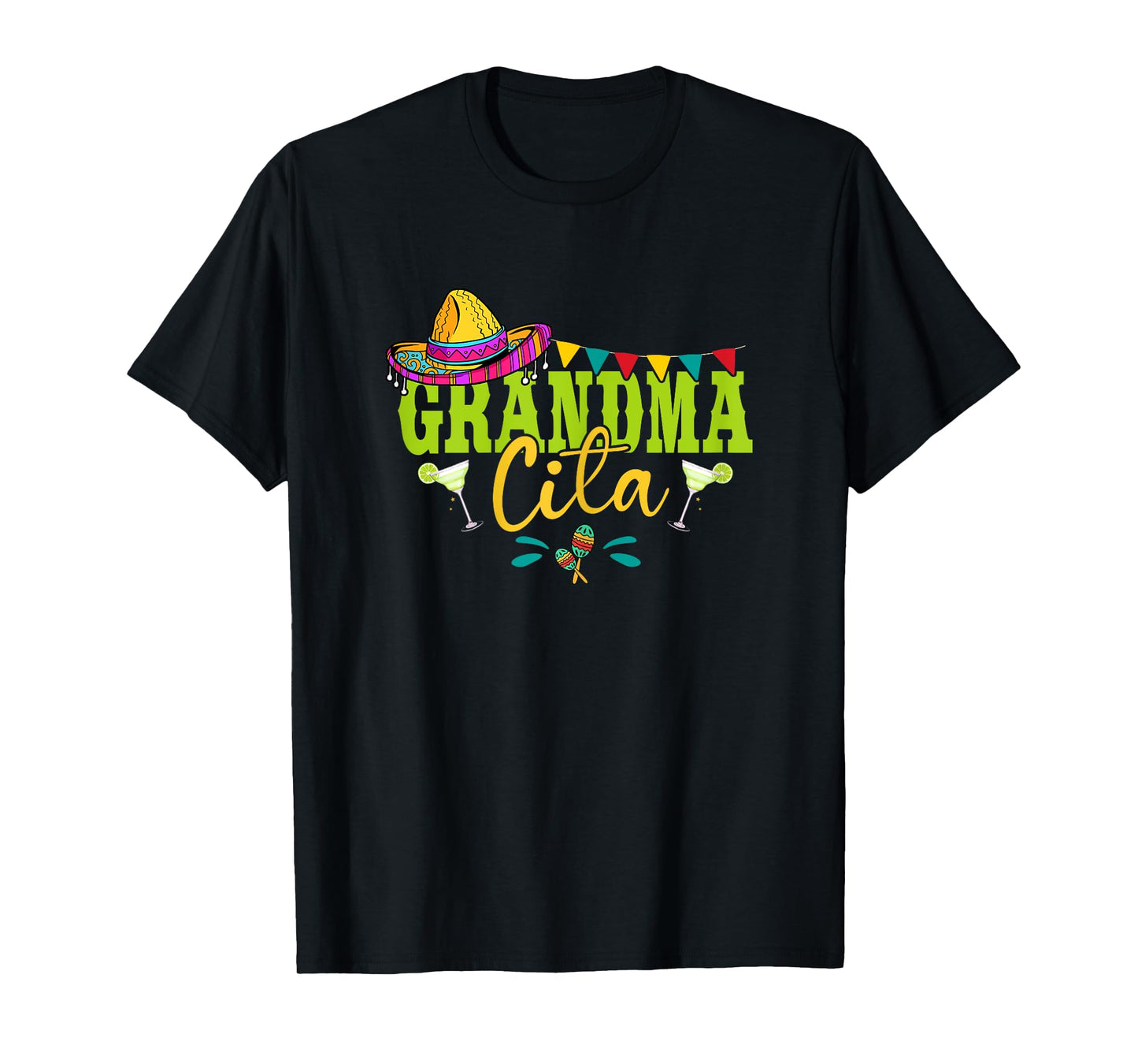 Grandmacita Grandma Mexican Sombrero Margarita Cinco De Mayo T-Shirt