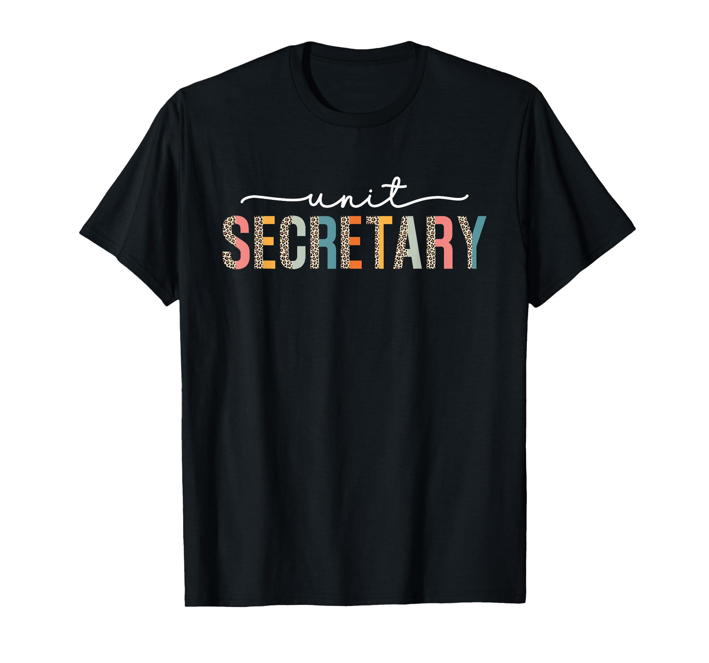 Unit Secretary Appreciation Week Healthcare Retro Leopard T-Shirt