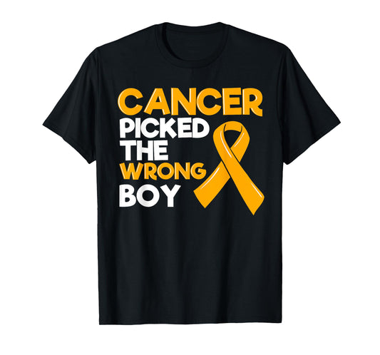 Childhood Cancer Boy Ribbon Tumor Pediatrician Child Gift T-Shirt