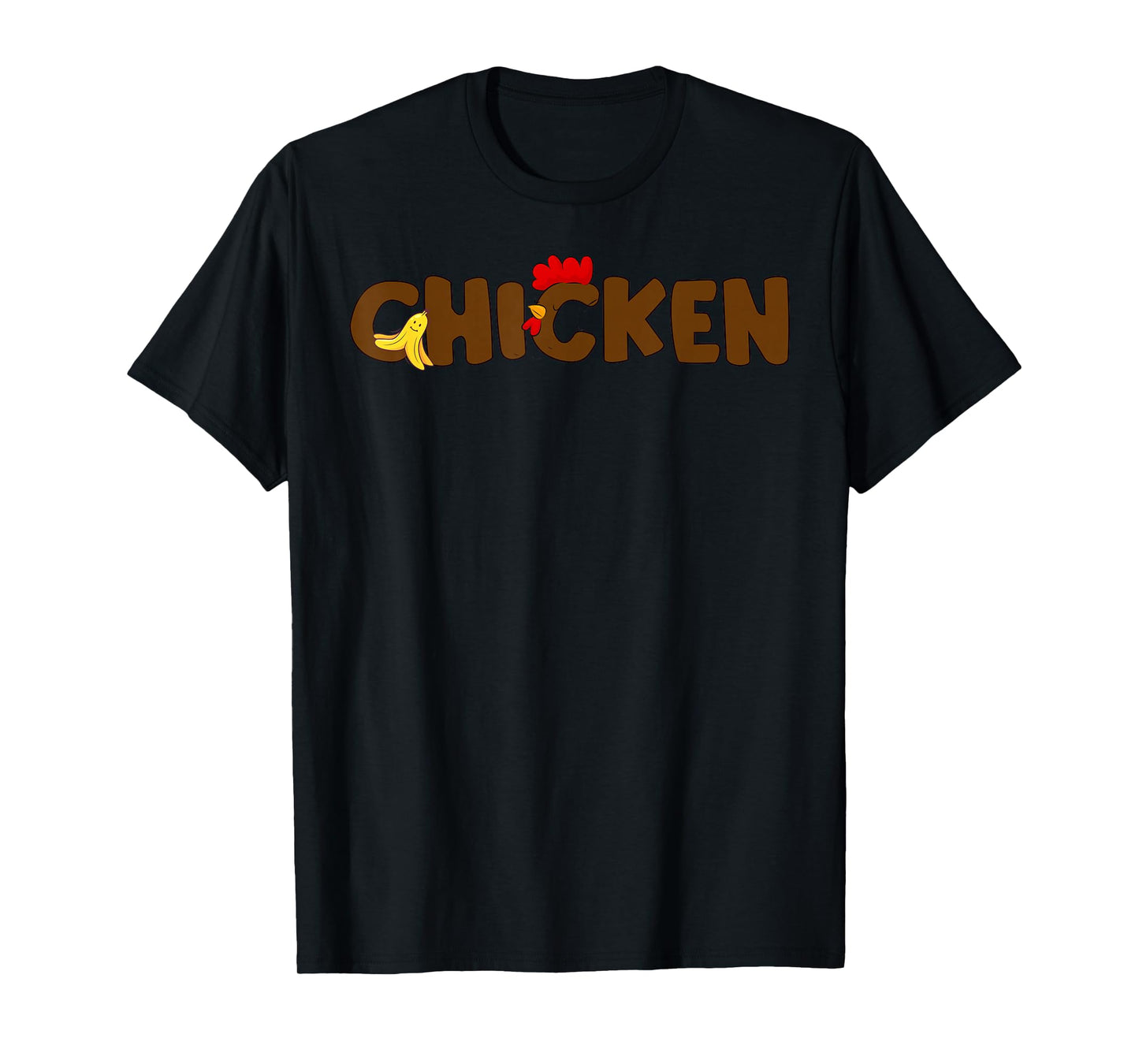 Funny Chicken & Banana Halloween Couples Family Costume 2025 T-Shirt