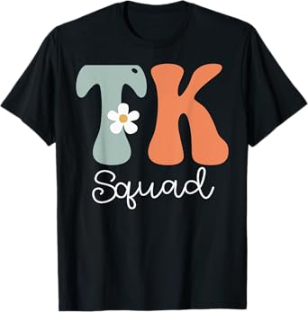 TK Squad Retro Groovy Vintage Happy First Day Of School T-Shirt