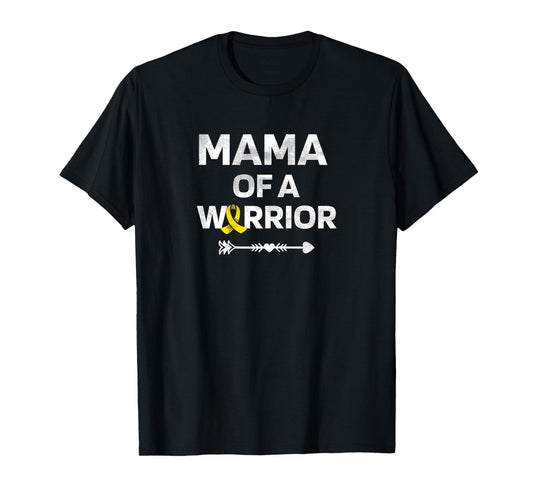 Mama Of A Warrior DIPG Awareness Childhood Cancer Warrior T-Shirt