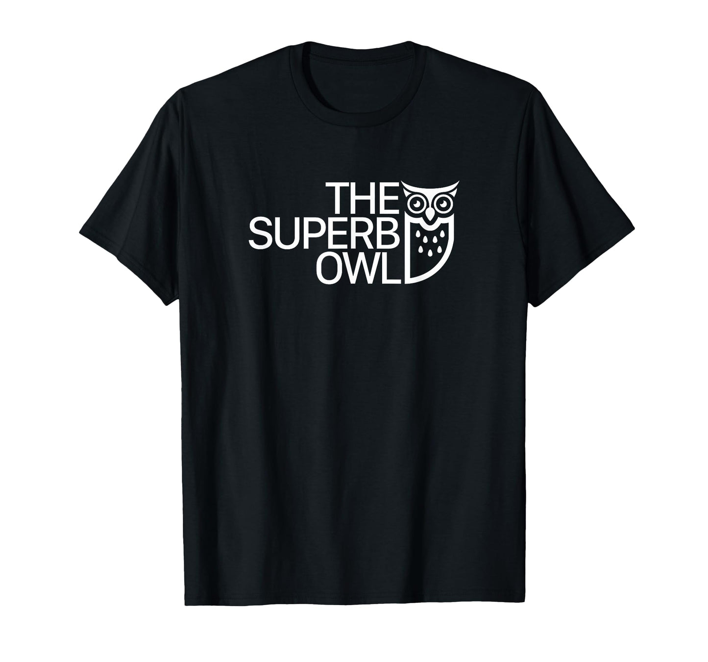 The Superb Owl Apparel - Owl Bird T-Shirt - Unisex-Adults, Kids - Black - Small - Short Sleeve