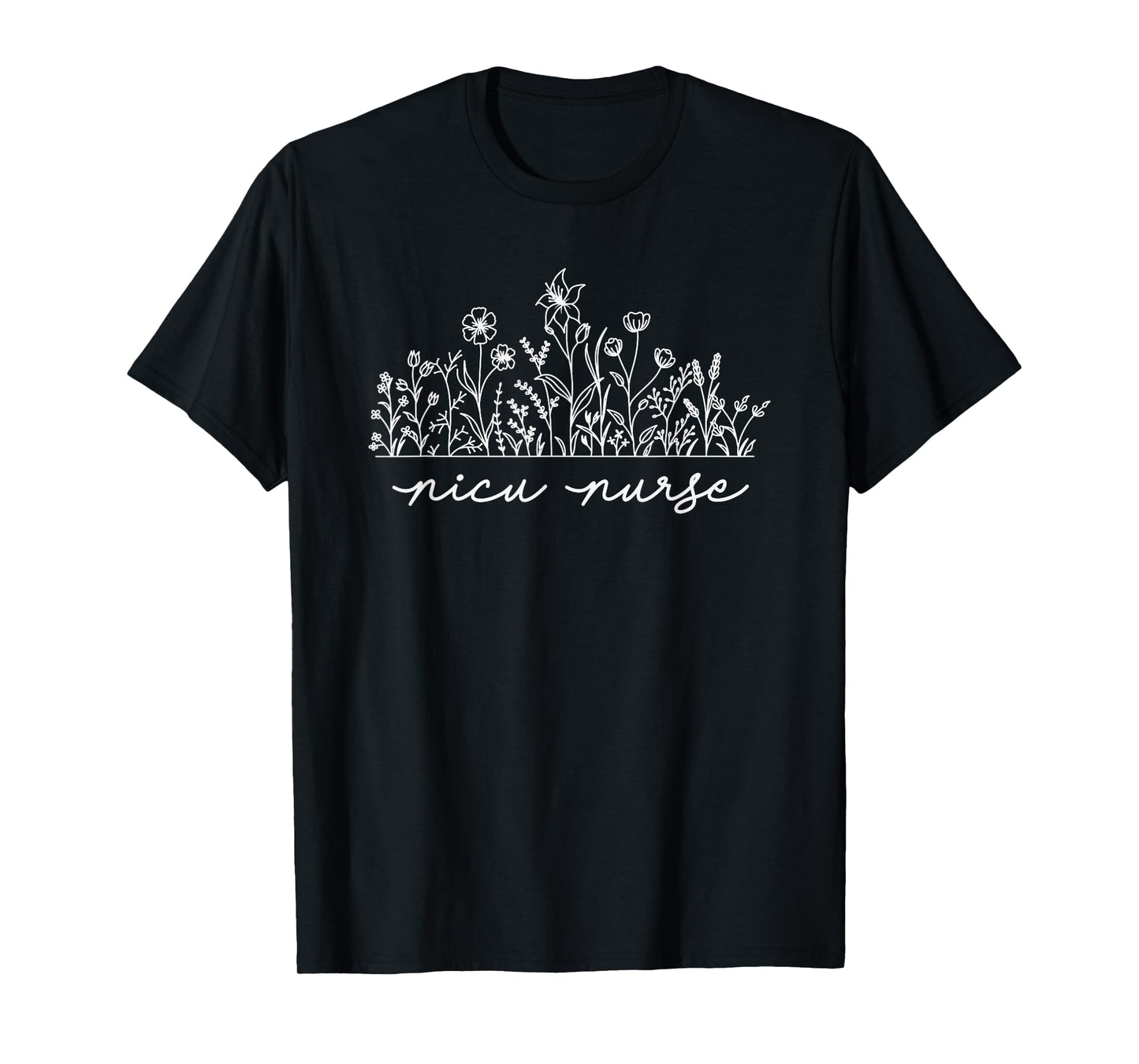 Floral NICU Nurse T-Shirt