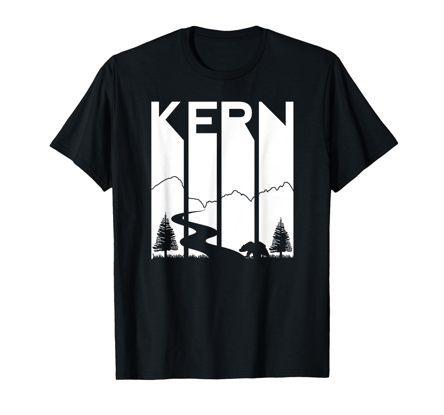 Kern River California Sequoia Forest Kernville Retro Camping T-Shirt