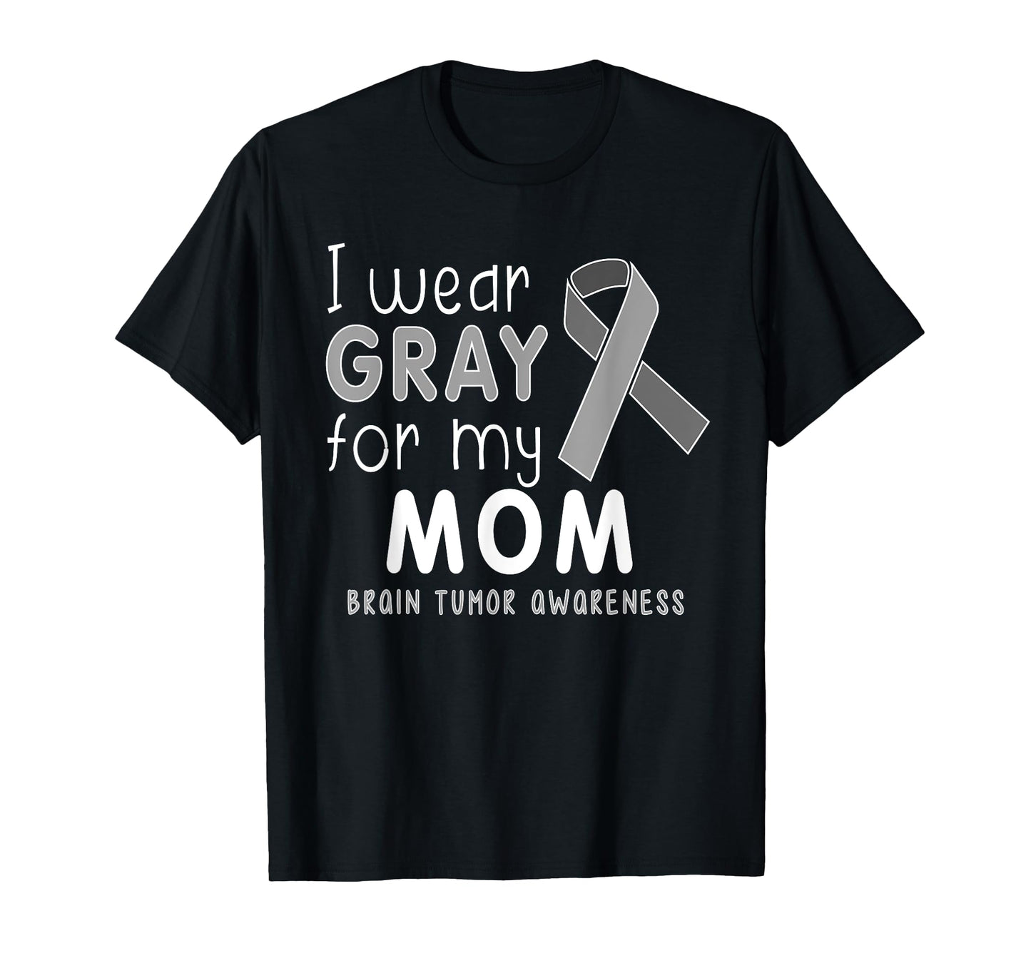 Child Youth I Wear Gray for My Mom, Brain Tumor Awareness T-Shirt