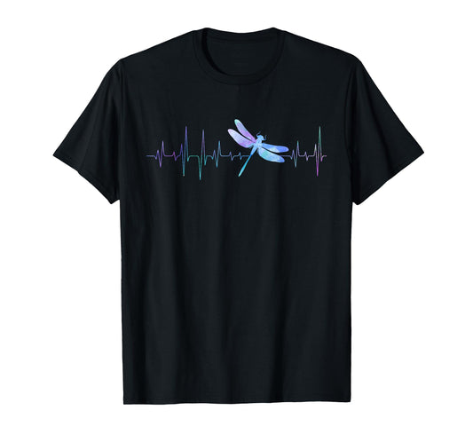 Dragonfly Pulse Heartbeat - Nature Insect Lover Entomologist T-Shirt