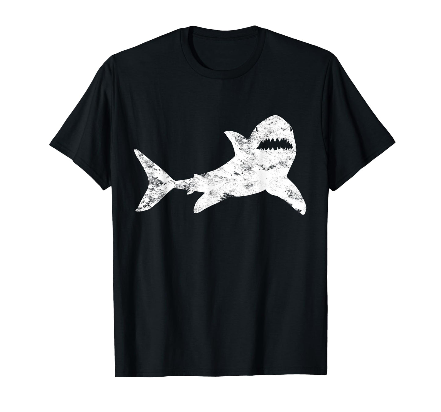 Shark Distressed Cool Vintage T-shirt Shark Bite Tee T-Shirt