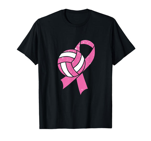 Breast Cancer Awareness Survivor Fighter Volleyball Player T-Shirt