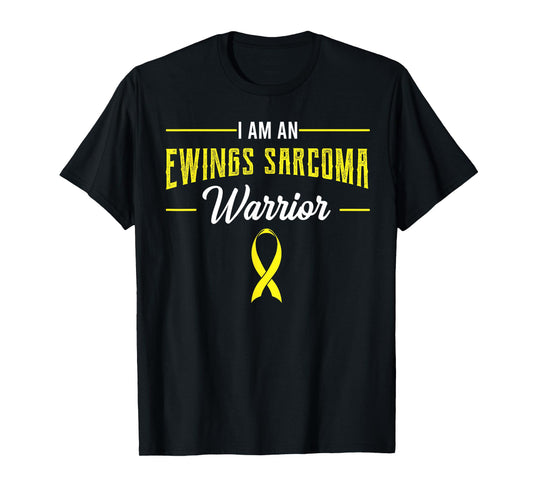 I Am A Warrior Ewing's Sarcoma Bone Cancer Awareness Ribbon T-Shirt