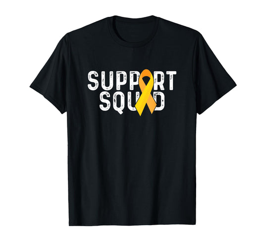 Support Squad | Yellow Ribbon | Childhood Cancer Awareness T-Shirt