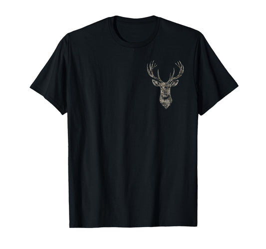 Deer Hunting Camo Pattern (Design on Front and Back) T-Shirt