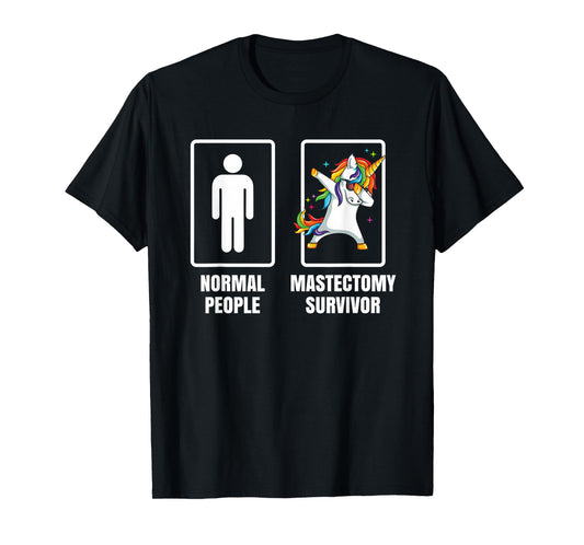 Dabbing Unicorn Mastectomy Surgery Survivor Recovery Gift T-Shirt
