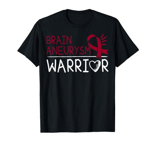 Brain Aneurysm Gift - Burgundy Awareness Ribbon T-Shirt