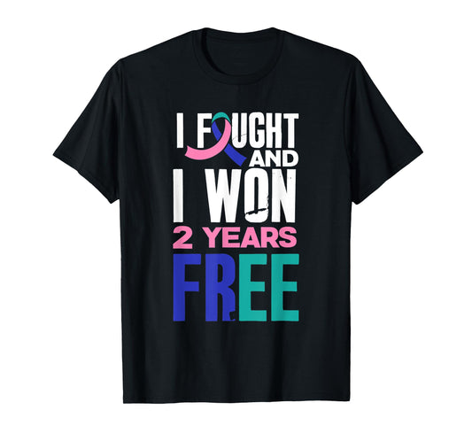 I Fought And I Won 2 Years Free Thyroid Cancer Survivor T-Shirt