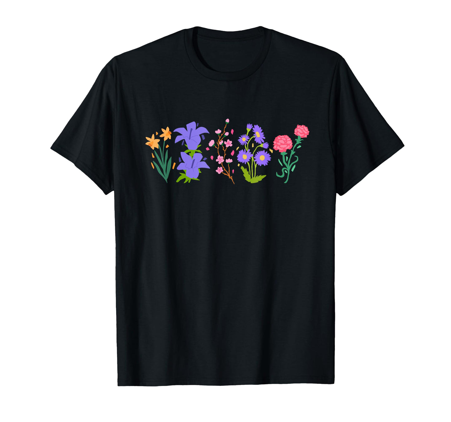 Vintage Inspired Botanical Flower Gardener Naturalist Flower T-Shirt