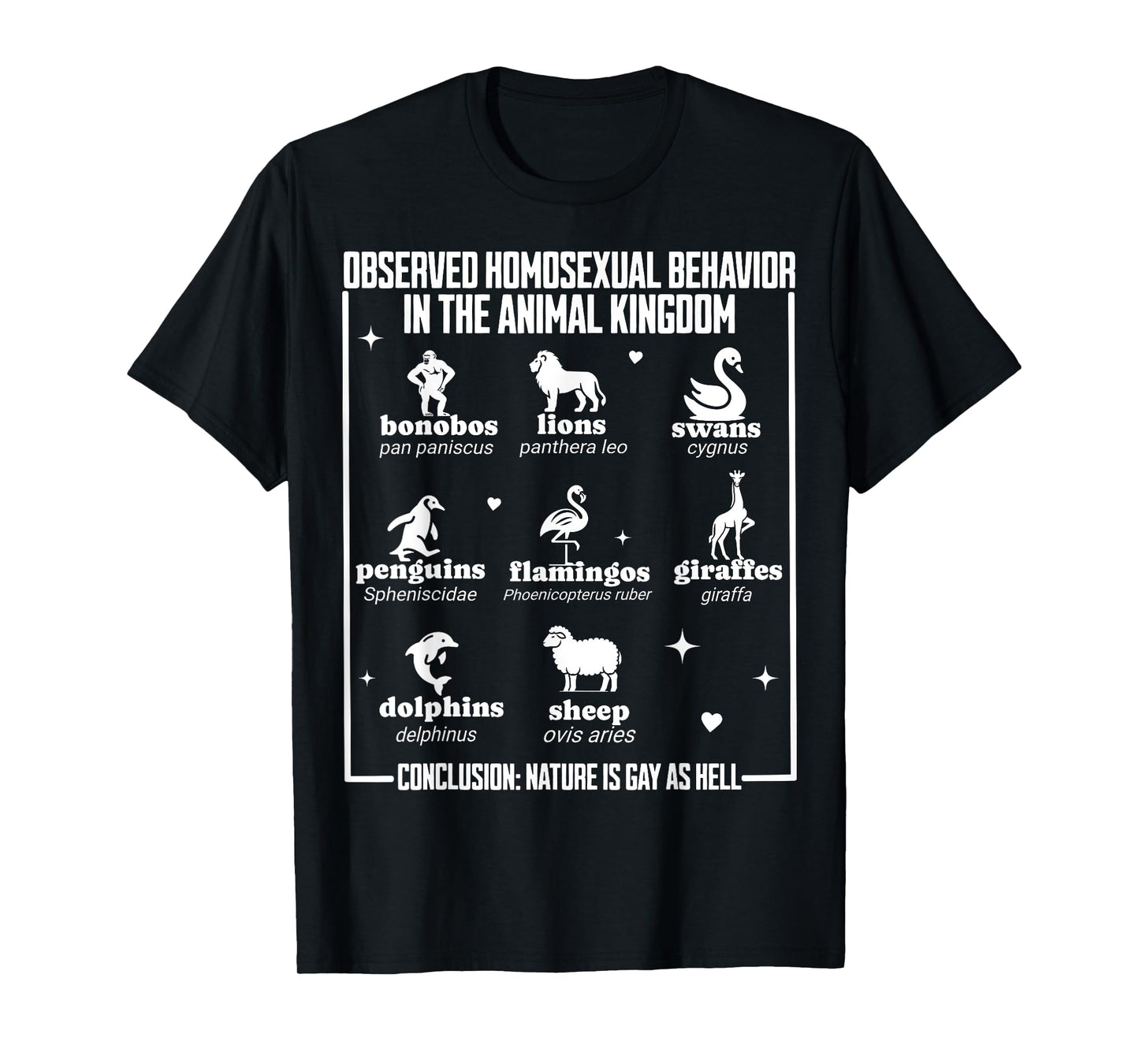 Nature Is Gay Funny LGBTQ Pride Month Animals Parade Queer T-Shirt