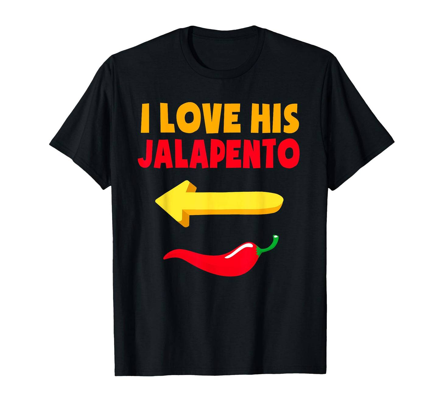 I Love His Jalapeno Matching Couple Cinco De Mayo Womens T-Shirt