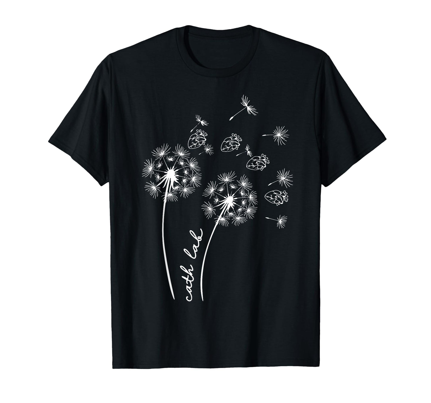 Cath Lab Dandelion Cardiac Nurse CVICU Cardiology T-Shirt