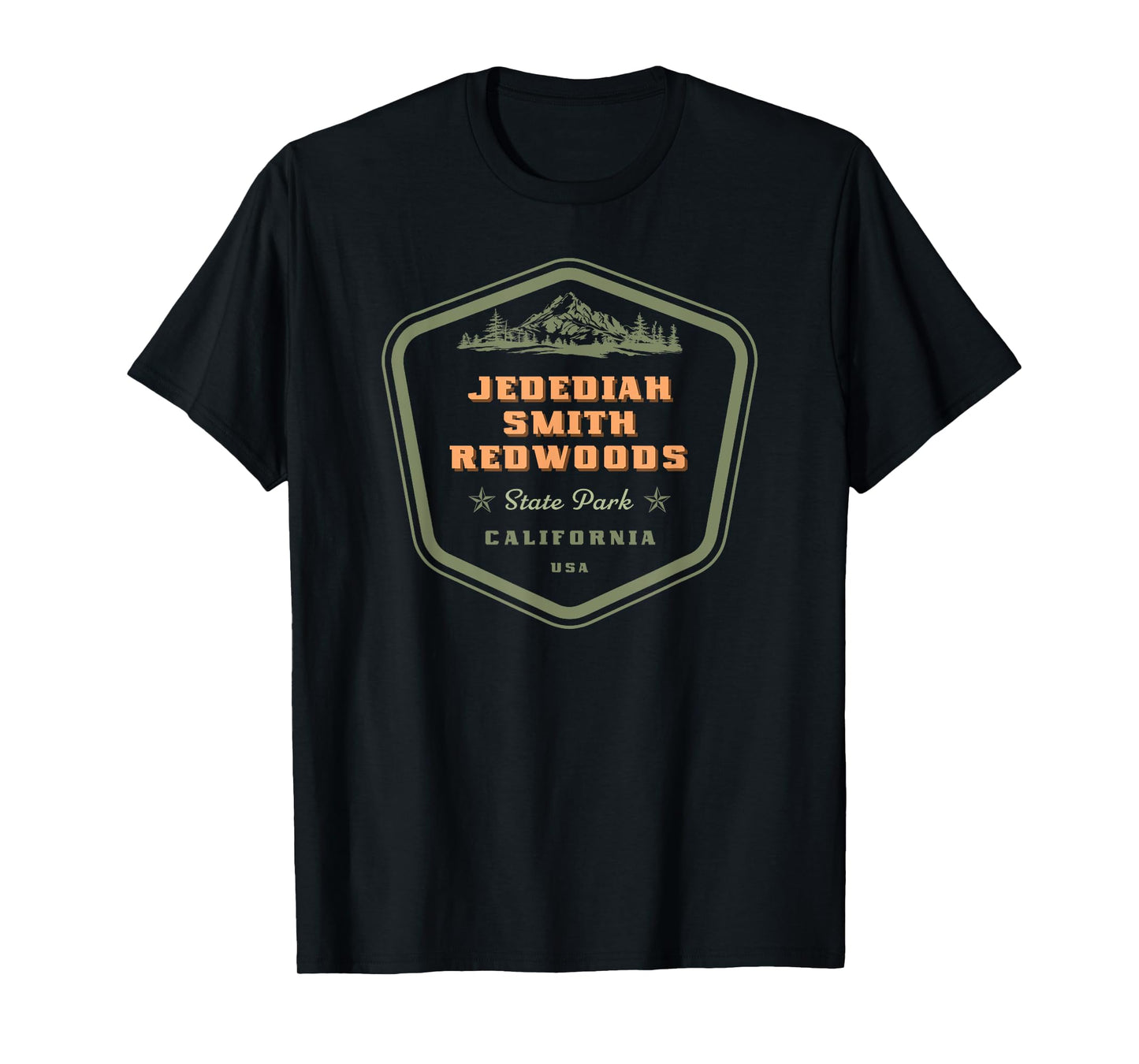 Jedediah Smith Redwoods State Park Retro Vintage T-Shirt
