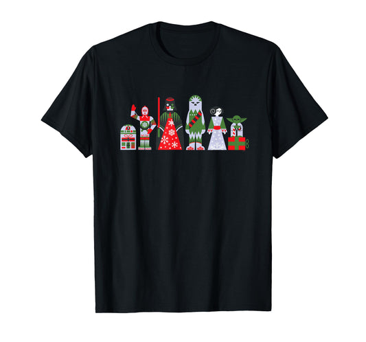 Star Wars Holiday Galactically Festive Christmas Pattern T-Shirt