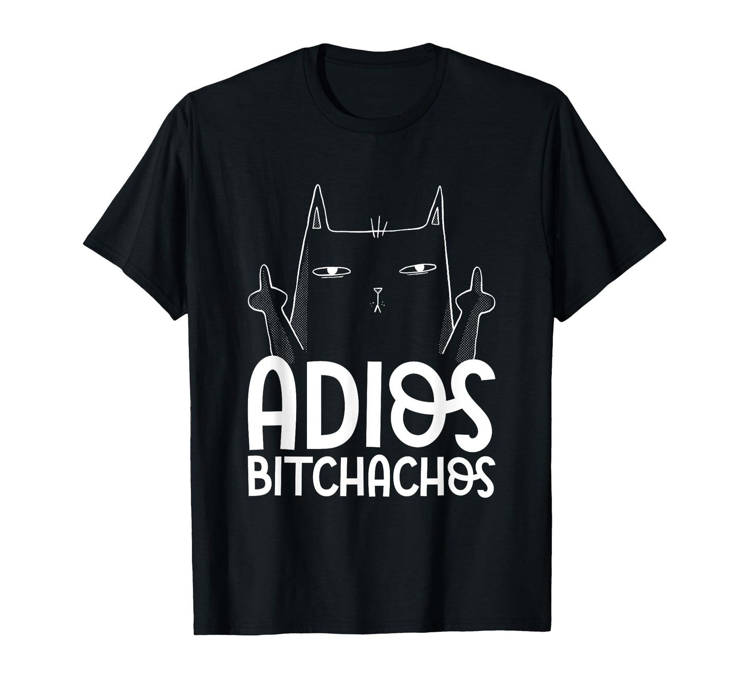 Adios Bitchachos Cat Middle Finger - Cinco De Mayo T-Shirt for Men Women