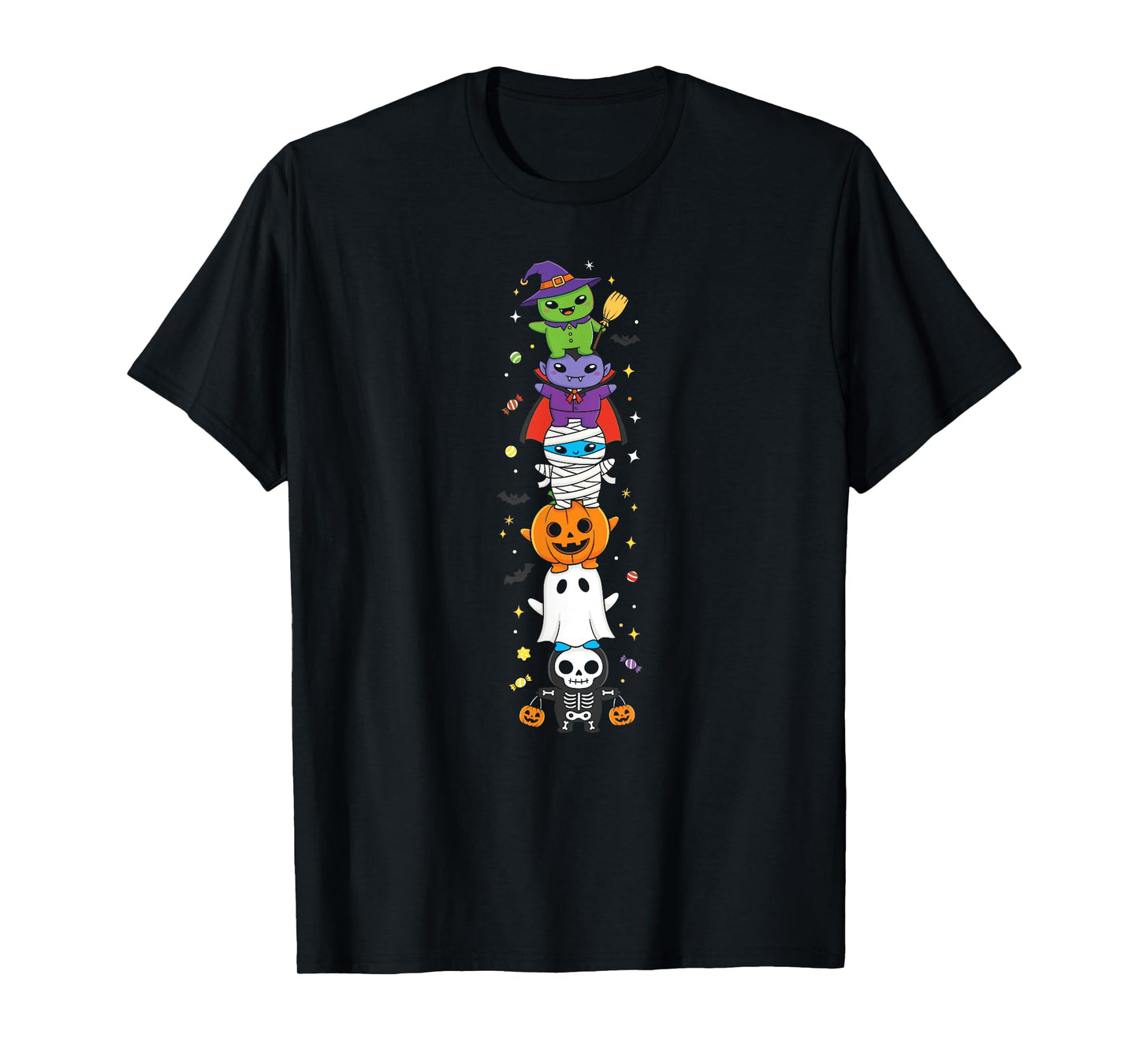 Funny Alien Witch Vampire Ghost Halloween Kids Mens Womens T-Shirt