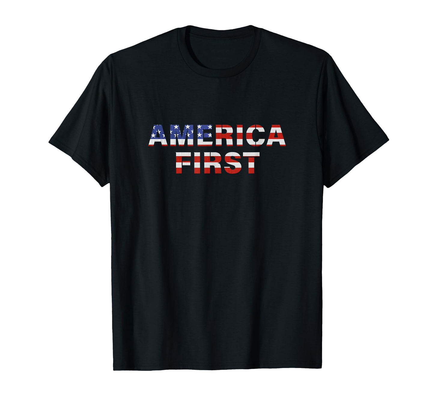 America First USA US Flag Patriotic 4th July Men Women Kids T-Shirt
