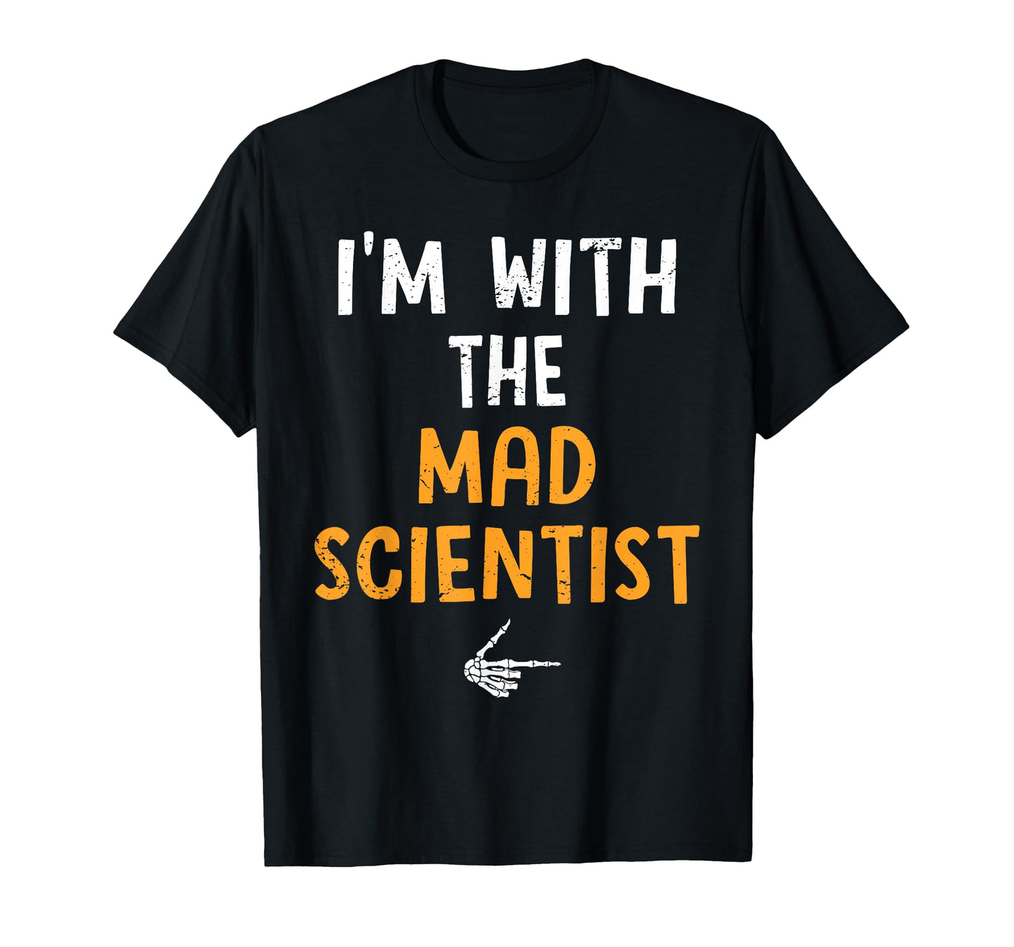 I'm with The Mad Scientist Costume Halloween Matching Couple T-Shirt