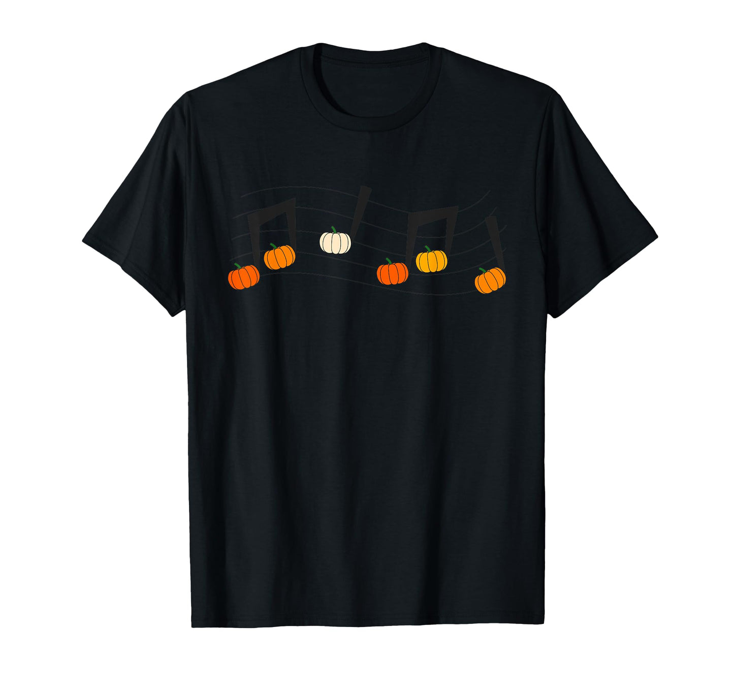 Music Note Pumpkin Fall Music Teacher Halloween Costume T-Shirt for Men Women Kids
