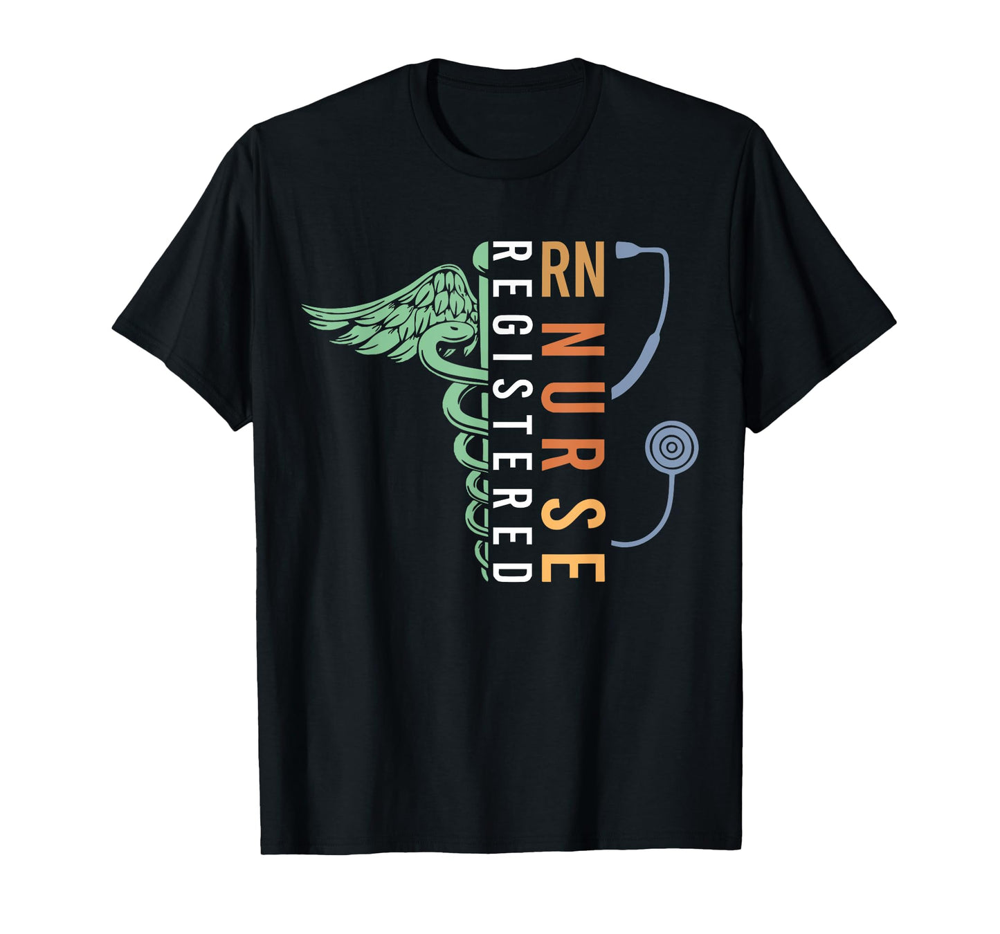 RN Nurse Shirt Registered Nurse Stethoscope Nursing RN T-Shirt