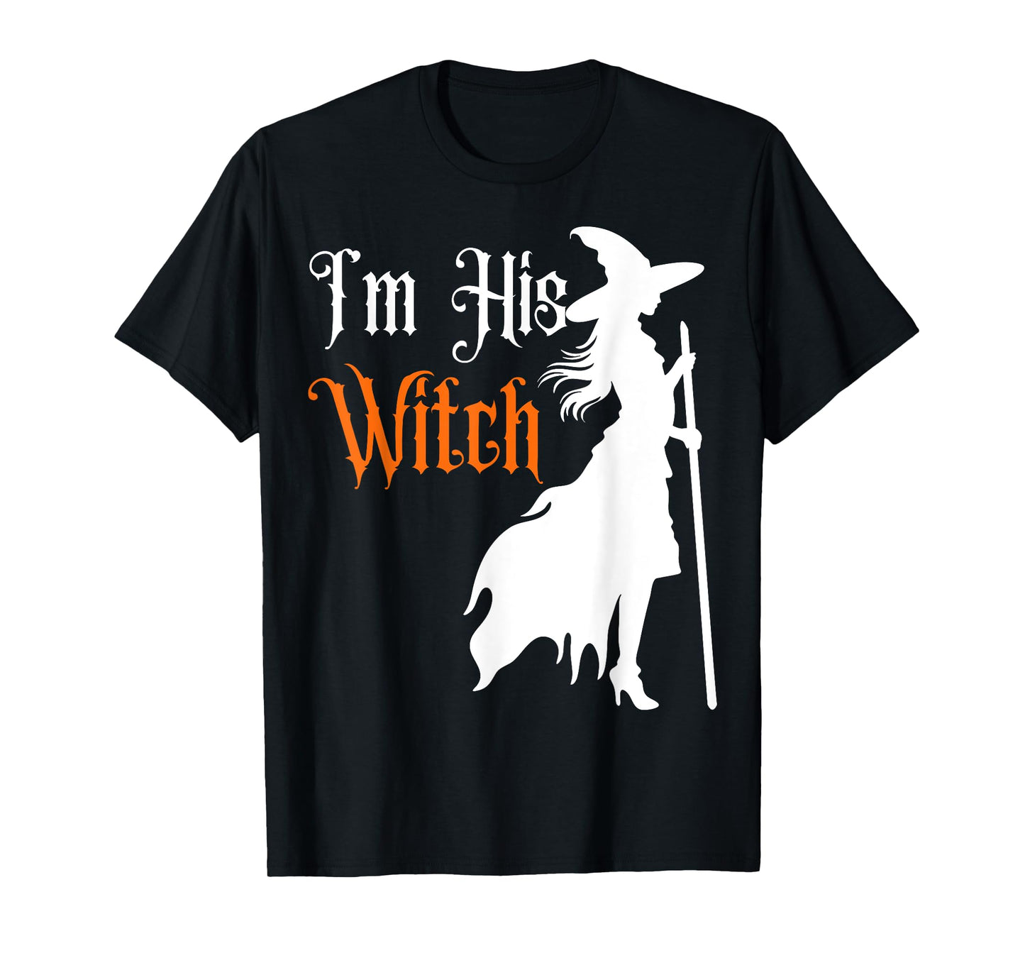 Matching Halloween I'm His Witch /I'm her Boo Couple Costume T-Shirt