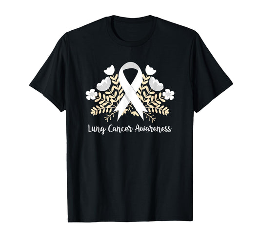 Lung Cancer Awareness Ribbon Lung Cancer T-Shirt