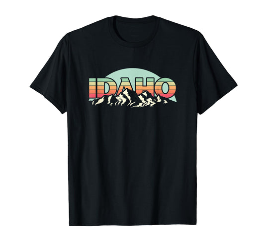 American State Idaho - Vintage Mountain Nature Hiking T-Shirt