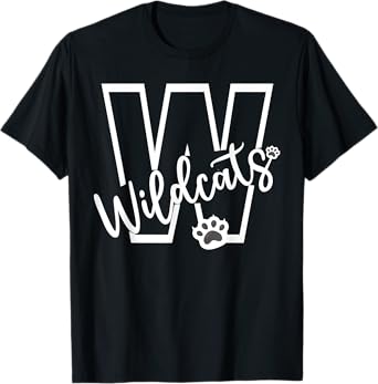 Wildcats School Sports Fan Team Spirit Football Baseball T-Shirt