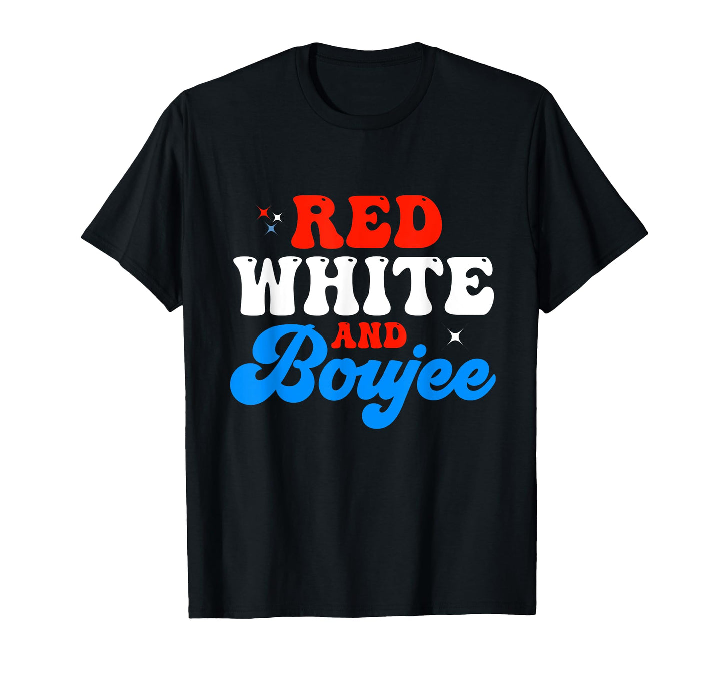 Retro Groovy Cute Red White And Boujee 4th Of July T-Shirt