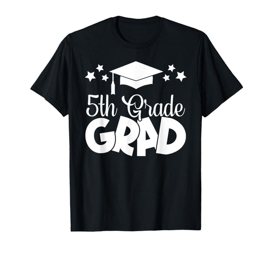 5th Grade Grad 2024 Gifts Boys Girls Graduation Cap, Gown T-Shirt
